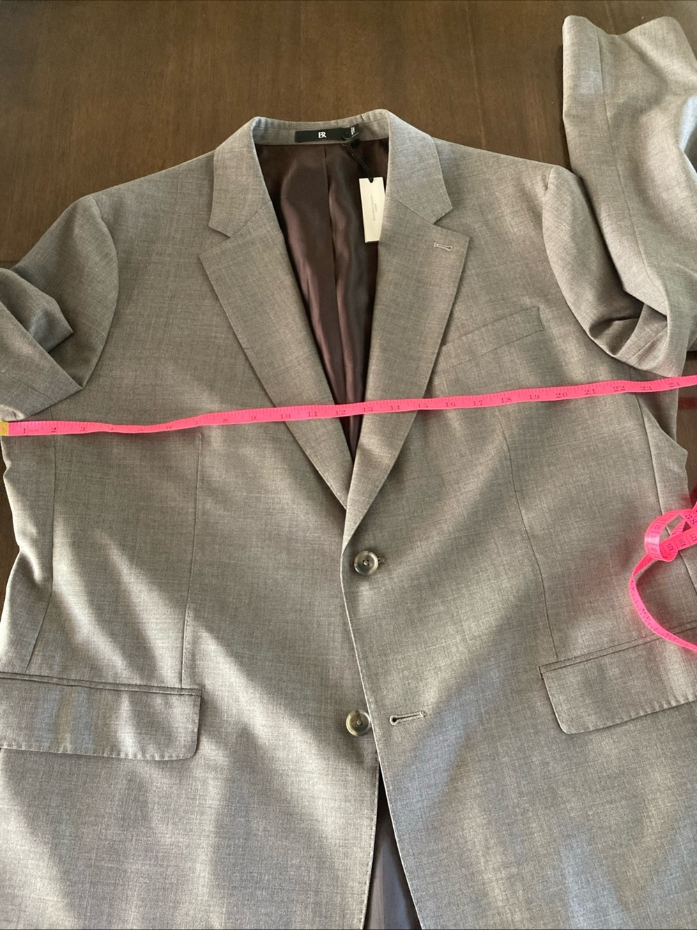 Banana Republic Vitale Barberis Canónico wool Men's- Tailored Sport Coat Taupe - Picture 13 of 16